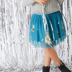 Girls Piccolona skirt tutu tulle Chemistry theme Used size 7-8t sage green